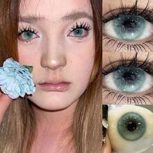 JeweLens 1pair Cosmetic Color ISORA Eye Lens For Makeup - Mint Green - View 3