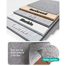 Agarre antideslizante para alfombra 1 x 12 pies 1/4 pulgadas de fieltro extra grueso para alfombras de área y suelos de madera dura acolchado antideslizante superacolchado - 2,6 x 12 pies - Ver 7