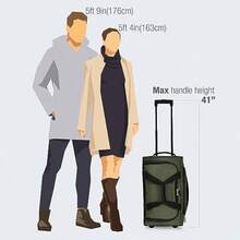 Pacific Gear Ruedas de lona rodantes equipaje de 30 pulgadas bolsa de hockey resistente - Verde - Ver 5