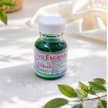Frosted Powder For Decorating Fabrics, Foam, Wood, And Creating Beautiful Metallic Effects And More. - Christmas Pine Green - View 5