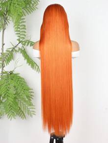 Tóc giả dài thẳng màu đen 13*4, ren trong suốt, độ dày 180%, kiểu tóc bob, dài 6-16 inch, đường giữa 18-36 inch, phù hợp sử dụng hàng ngày, họp mặt gia đình, ngày lễ, tiệc tùng. Màu sắc: Đen/Nâu/Đỏ rượu/Cam - S350 - Xem 4