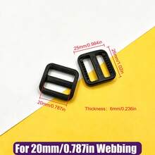 RoYishi Bộ 10 chiếc khóa trượt điều chỉnh bằng nhựa ba chấu, dùng cho dây đeo ba lô, vòng cổ thú cưng, hành lý, sửa chữa đồ thủ công DIY. - Tri-Glide - Xem 15