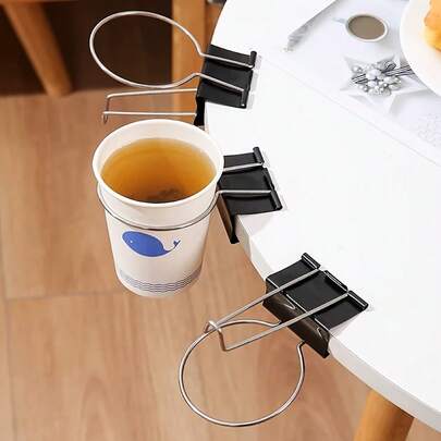 1/2/3 chiếc Giá đỡ cốc đa năng có kẹp, giá đựng bút, giá kẹp chống tràn, móc treo văn phòng phẩm đa năng.