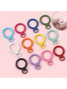 8 chiếc móc khóa lò xo hợp kim xoay 360° - Khóa xoay tròn tráng men bóng dùng cho móc khóa DIY, phụ kiện túi xách & dây đeo điện thoại - Phụ kiện trang sức DIY bằng kim loại bền chắc - Khóa lò xo hợp kim sơn - Xem 5