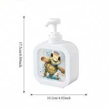 1pc Manual Pump Plastic Soap Dispenser, Suitable For Hand Wash Liquid/Moisturizing Hand Wash, For Bathroom And Kitchen. Can Be Decorated With Stickers Like Turtles, Flowers, Etc. Can Be Used As Personalized Bathroom Decor Or Holiday Gift. - Soap Dispenser - View 4