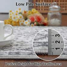 Area Rugs, Vintage  Hallway Rug Machine Washable Area Rug Low Pile Rugs Non-Slip Non-Shedding Rug Print Floor Carpet Folable Rug For Bedroom Kitchen Home Decor - gris-120*10cm - Ver 4