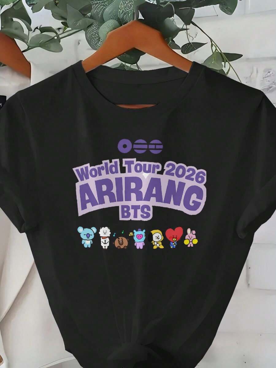 Dam T-shirt Modetrend Bekväm Avslappnad Streetwear Sommar Grundläggande Måste Ha - Svart - Visa 1