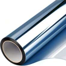 1 Cuộn phim dán cửa sổ mờ một chiều, kích thước 50*500cm, chất liệu PET, màu xám bạc, trong suốt bên ngoài, mờ đục bên trong, thích hợp cho nhà ở, phòng ngủ, văn phòng. - Màng năng lượng mặt trời - Xem 36