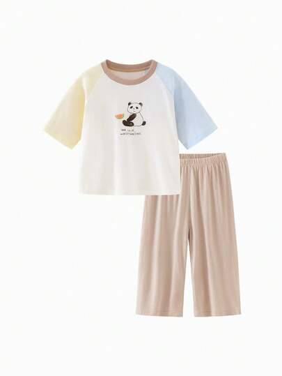 mini bala Bộ đồ ngủ mặc nhà cho bé gái tuổi teen, mềm mại, thoáng khí, đáng yêu, thân thiện với trẻ em, hoàn hảo cho mùa hè 2026, lý tưởng cho việc thư giãn hoặc chơi ngoài trời.
