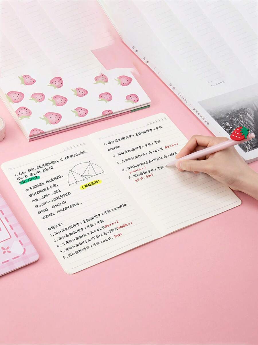 A5 Office Notebook - Student Stationery - Classroom Notebook - Diary Notebook For Girls, Each Notebook Contains 30 Sheets Of Paper,A Set Of 4 In A Mixed