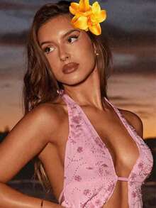6 piezas/4 piezas/3 piezas/1 pieza Pinzas para el cabello con flores de playa para mujer, accesorios para el cabello de unicolor elegantes y versátiles en blanco/rosa/amarillo/rojo/azul teñido anudado, adecuados para uso diario, casual, fiesta, playa, vacaciones - coleta, moño, lavarse la cara, maquillaje - Multicolor - Ver 6