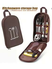 Outdoor Cooking Bag, Camping Storage Bag, Portable Cooking Utensil Organizer Bag, Picnic Bag, Tableware Storage Bag - A - View 12