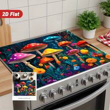 1pc Dream Mushroom Forest Style Theme, Dish Rack Drying Mat, Bar Water Absorption Mat, Desktop Protective Heat Insulation Mat, Kitchen Table Counter Dining Room Decoration Supplies, Suitable For Coffee Machine Mat, Washing Machine Mat, Microwave Oven Mat. - Multicolor - View 4