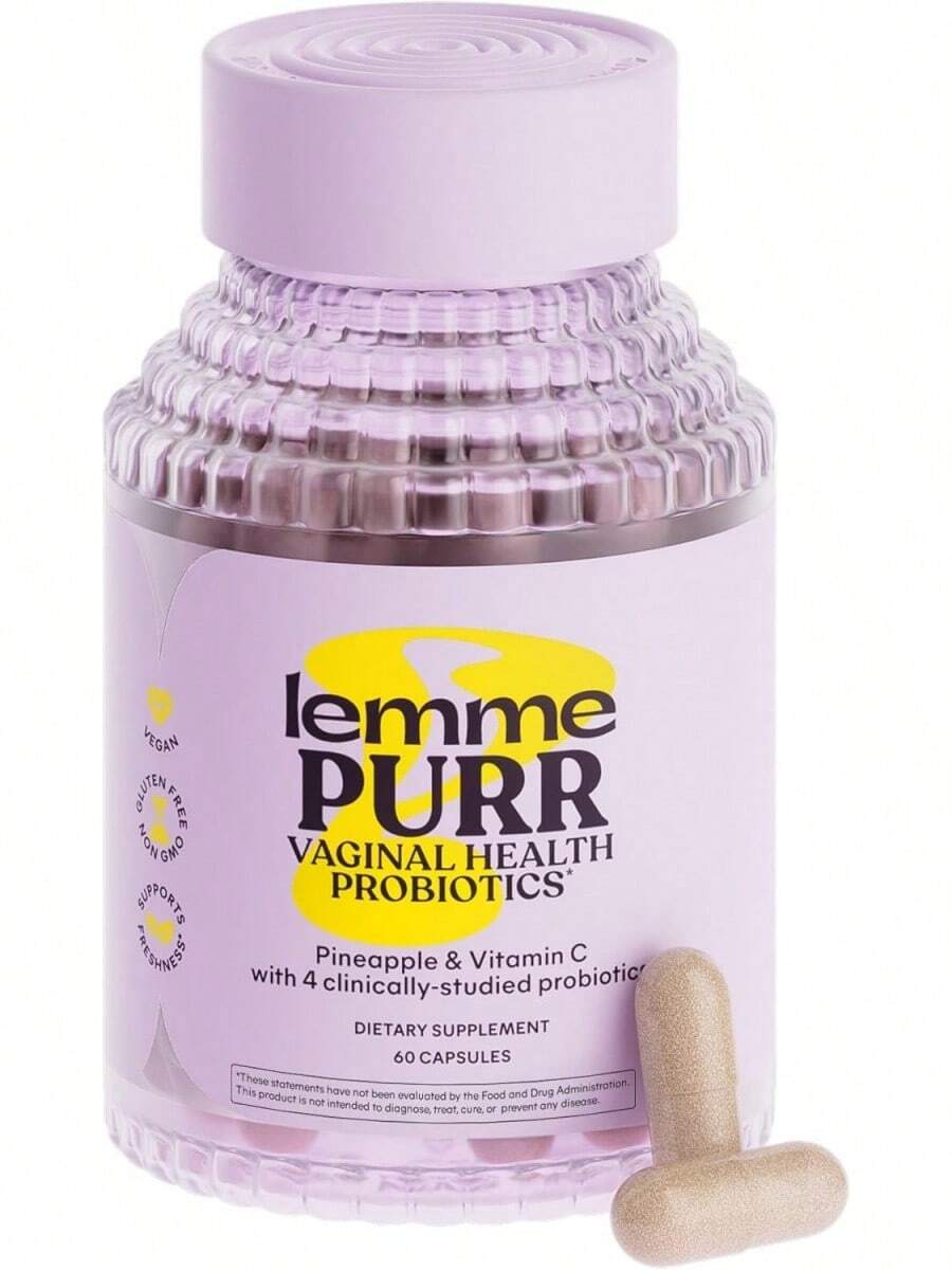Lemme Purr Daily Women's Intimate Wellness Dietary Supplement |   Vaginal Probiotic Formula With Clinically Tested Lactobacillus Strains, Pineapple & Vitamin C |   Supports Healthy Vaginal Flora Balance & Overall Feminine Wellness |   Non-GMO Vegan |   60 Veggie Capsules For Adult Women Daily Use - 1 - 查看 1