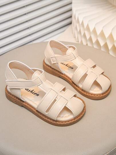 2026 New Kids Fisherman Style Flat Sandals With Hook And Loop Design, Easy To Wear And Take Off. Cloud-Like Comfortable Soles, Suitable For School, Beach Play, And Daily Outings.