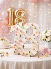 一套18岁生日木制棒棒糖展示架,18岁生日棒棒糖展示架,18岁生日派对创意糖果架,成人礼物甜点桌装饰,18岁生日派对用品,木制棒棒糖展示架,结婚纪念日甜点桌中心装饰棒棒糖架,18岁生日纸杯蛋糕架蛋糕装饰,生日蛋糕架,18岁生日装饰,18岁生日礼物 - 原木色 - 查看 3