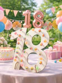 一套18岁生日木制棒棒糖展示架,18岁生日棒棒糖展示架,18岁生日派对创意糖果架,成人礼物甜点桌装饰,18岁生日派对用品,木制棒棒糖展示架,结婚纪念日甜点桌中心装饰棒棒糖架,18岁生日纸杯蛋糕架蛋糕装饰,生日蛋糕架,18岁生日装饰,18岁生日礼物 - 原木色 - 查看 2
