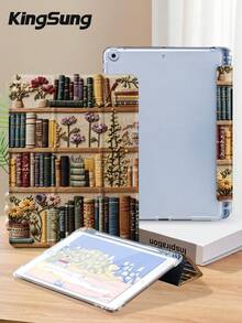 Kingsung Ốp bảo vệ máy tính bảng kiểu thêu phẳng, tương thích với iPad 9.7/10.2/10.5/10.9/12.9/Pro 11, thế hệ thứ 10, Air 8 (M4) 2026 (11 inch), Air 8 (M4) 2026 (13 inch), tương thích với Samsung Galaxy Tab S6 Lite 10.4 inch, tương thích với Kindle Paperwhite thế hệ thứ 12 2024, Kindle (thế hệ thứ 11) ra mắt năm 2022, màu Clara, chống rơi mềm mại, chân đế thông minh/tự động bật/tắt màn hình. - Nhiều màu - Xem 4