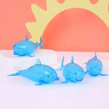 Stretchy Shark Squeeze Ball – Elastic Stress Relief Fidget Toy, Stretchable Sensory Stress Ball For Teens & Adults, Party Favor & Gift Bag Filler - 1PC - 查看 3