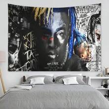 X-XXXTentacions 17 Rapper Printed Large Wall Tapestry Wall Hanging Decoration Household Decor Blanket - 1PC - 查看 5
