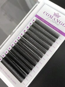 CoMango 12排 C捲窄間距 5D 造型接睫毛套組，自然柔軟小扇形網狀豐盈睫毛 - C - 查看 7