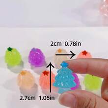 Mini Christmas Tree, Suitable For DIY Jewelry Making, Keychain, Phone Case, Crafts, Desktop Decor, Mini Model, Holiday Gift - Random - View 6
