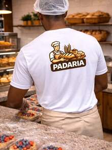 T-Shirt For Bakery Uniform/Confectionery, Polyester - White - View 4