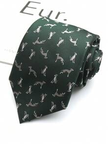 1条卡通动物印花男女通用领带，适合休闲、街头、日常、派对、送礼等场合。 - 彩色 - 查看 16