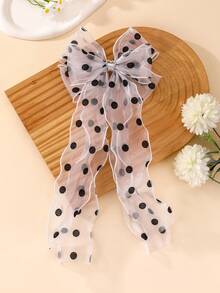 1 chiếc kẹp tóc dài hình trái tim đính đá chấm bi thanh lịch dành cho nữ, thích hợp sử dụng hàng ngày, lễ hội, đám cưới, tiệc tùng. - Nhiều màu - Xem 7