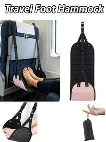 Outdoor Travel Leisure Hammock, High-Speed Rail & Airplane Travel Foot Hammock, Adjustable Foot Support Strap, Comfortable Hanging Leg Rest For Long-Distance Flights, Train & Bus Travel Essentials, Portable Compact Design For Adults - Multicolor - View 1
