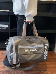 Túi thể thao viền phản quang | Túi du lịch cỡ lớn, nhẹ với ngăn đựng giày | Túi du lịch cuối tuần dành cho cả nam và nữ - Nhiều màu - Xem 8