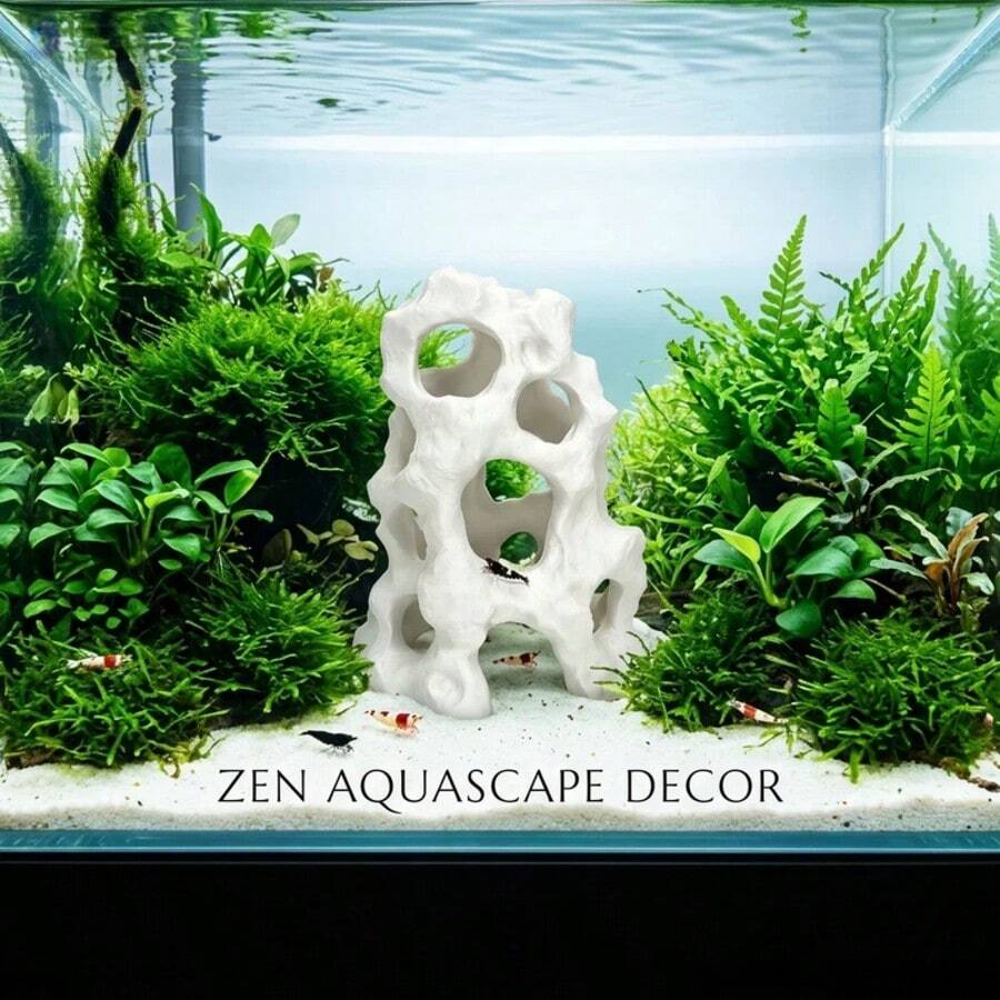 High-Quality 3D Printed PLA Material Fish Tank Decor, Suitable For Freshwater And Saltwater Aquariums, To Fish, Shrimp And Plants. Can Be Glued To The Bottom Or Secured With Sand/Gravel To Prevent Floating And Shifting. Natural And Realistic Design To Seamlessly Integrate Into Various Aquarium Landscapes. - Happy Aquarium - View 1
