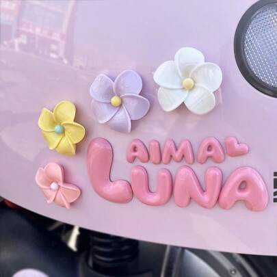 yucen Hình dán trang trí hoa tulip và hoa anh đào trong suốt dành cho xe đạp điện, xe máy, thân xe ô tô, decal hoa nữ tính.