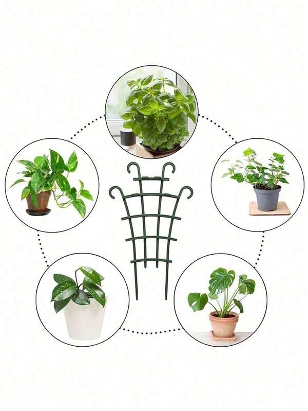 1/4/8 chiếc, Giàn leo cho cây trồng trong chậu, Giàn leo mini cho cây leo, Giàn leo xếp chồng được, Giá đỡ cây trồng trong chậu bằng nhựa trong nhà, Giàn leo tự làm, Giá đỡ chậu hoa