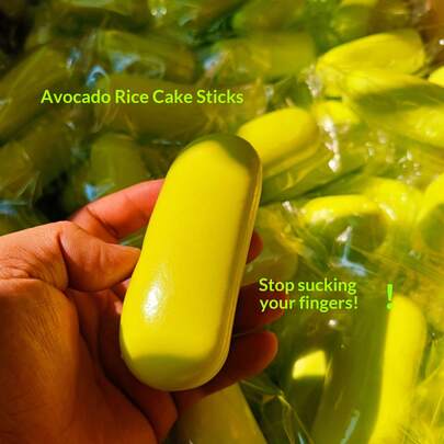 Avocado Sticky Rice Cake Sticks Squishy - Realistic Food Themed Fidget Toy For Stress Relief & Desk Decor - Decompression Decor & Gift
