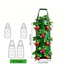 Chậu trồng dâu tây treo màu xanh lá cây, Túi trồng cà chua sân vườn, Túi trồng cây dâu tây treo, Túi trồng cây treo, Túi trồng hoa có tay cầm, Túi trồng cây ngoài trời, Màu xanh lá cây - Nhiều màu - Xem 8