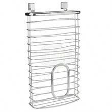 Ybmhome Over-the-Cabinet Kitchen Storage Grocery Bag Plastic Carrier Shopping Bag and Garbage Bag Holder Saver Dispenser Rack Stainless Steel 2216 1 - como en la imagen - Ver 2