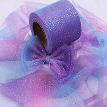 Ombre Mesh Ribbon Gift Packaging Decoration Bow Ribbon, Suitable For Wedding, Birthday Party Decoration, DIY Gift Wrapping - Multicolor - View 7