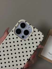 波点图案白色全屏小波点个性化图案全包式TPU防摔手机壳，兼容苹果16/15/14/13/12/11 Pro Max - 彩色 - 查看 4