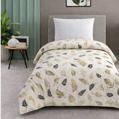 Made In Turkey | Single Size Pique Bedspread, 100% Cotton, Breathable Lightweight Weave, Soft Touch, Suitable For All Seasons