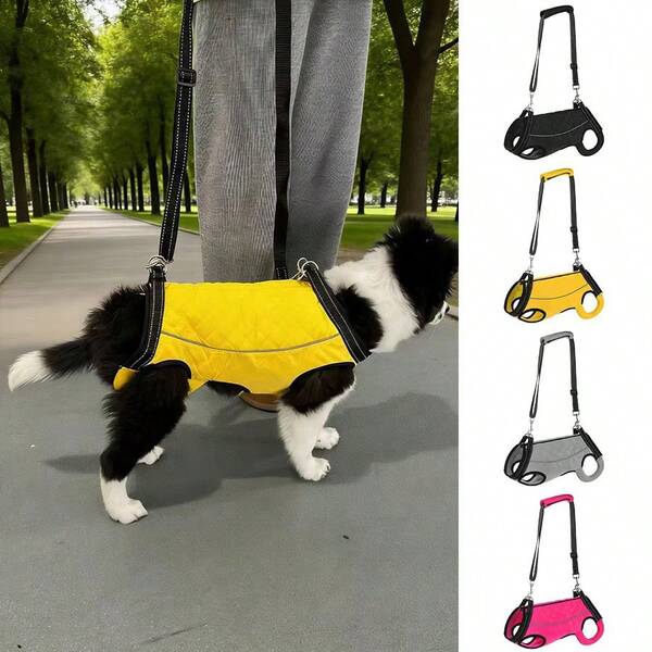 Small Dog Lifting Harness Full Body Support Sling For Legs Pet Rehabilitation Lifting Vest Adjustable Shoulder Straps Small Dog Leg Support Elderly Dog Joint Injury Walking Assistance Carrying Bag