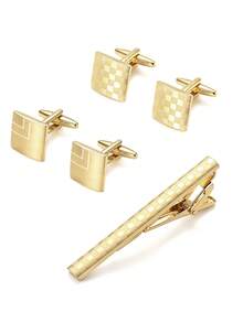 Xiacheng 袖扣领带夹领带商务夹婚礼纽扣衬衫个性化酒吧礼品套装 - 彩色 - 查看 1