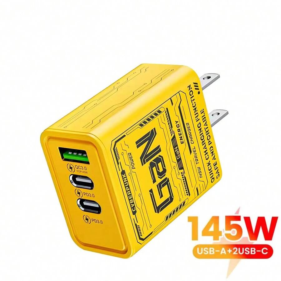 Multiport Fast Wall Charger 145W/130W/120W PD Type-C - Orange - View 1