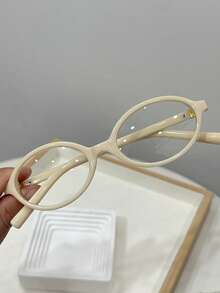 1 chiếc kính thời trang nữ dáng oval đen, kiểu dáng cổ điển, phù hợp để đeo hàng ngày và chụp ảnh đường phố. - 07222-Họa tiết da báo - Xem 6