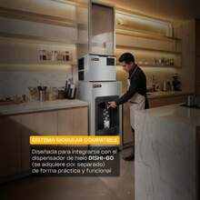 Máquina de Hielo en Cubo Rhino, 160 kg/día, Depósito Integrado 140 kg, Sistema de Limpieza Automática, Diseño Modular Compatible con Dispensador, Acero Inoxidable 304, Refrigerante R290, FAHIEL-160 - Tipo de Enchufe B USA (110-127V) - Ver 5