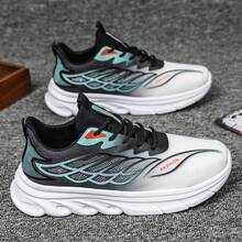 Giày chạy bộ thường ngày thoáng khí chất lượng cao, giày thể thao đế dày, giày bóng rổ đa năng dành cho nam giới. - Trắng và đen - Xem 3