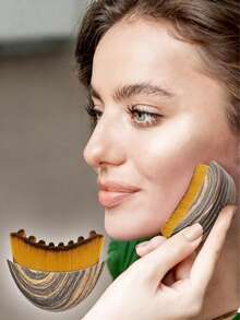 1pc Lymphatic Detox Facial And Body Massage Brush, Lymphatic Massage Tool, Suitable For Face, Chin And Jawline Sculpting, Ergonomic Design, Precise Skin Contact, Portable Beauty Tool (Better Results With Continuous Use) - Multicolor - View 5