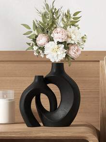 2pcs Bohemian Style Resin Flower Vase, Suitable For Banquet, Party, Festival, Wedding, Home, Restaurant, Dining Table Decor, Beautiful Room, Home Decor, Seasonal Decoration, Various Holiday Gifts - 1 - View 3