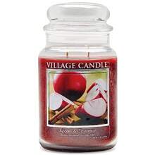 Village Candle Tarro Grande de boticario de Manzanas y Canela Vela perfumada 22 onzas - Rojo - Ver 2