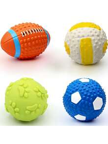 Squeaky Dog Ball - Vinyl Material, Sound-Producing Boredom Relief, Durable Chewing And Teething, Suitable For Small And Medium Dogs - Multicolor - View 3